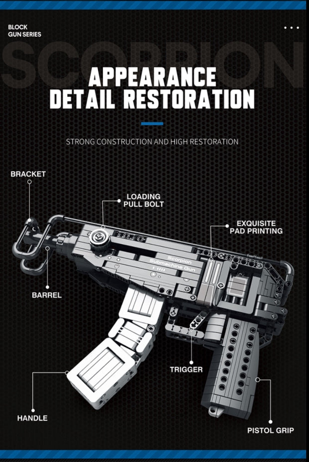 Pistolet mitrailleur Scorpion Blastbrick (566 pièces)