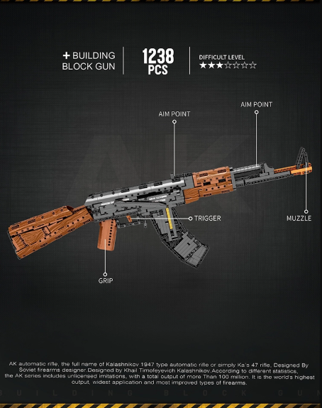 BlastBrick Ak-47 (1238) pieces
