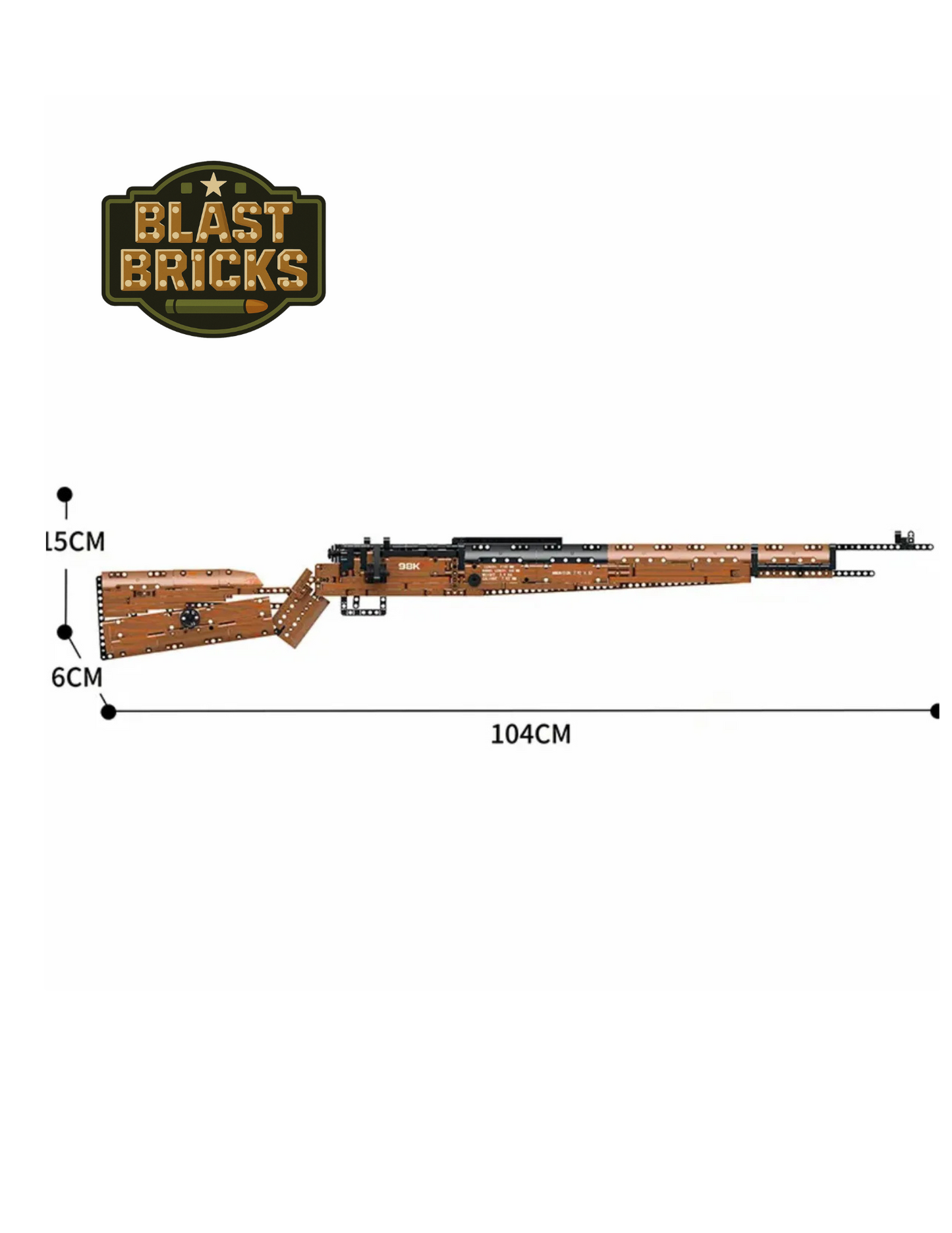 BlastBrick Kar 98k(1028) pieces