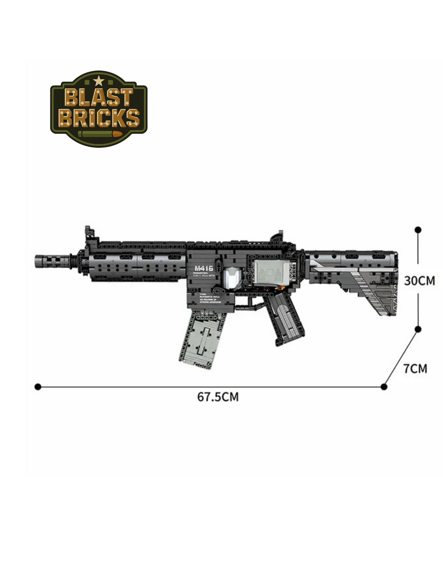 BlastBrick M416 Assault Rifle(1188) pieces