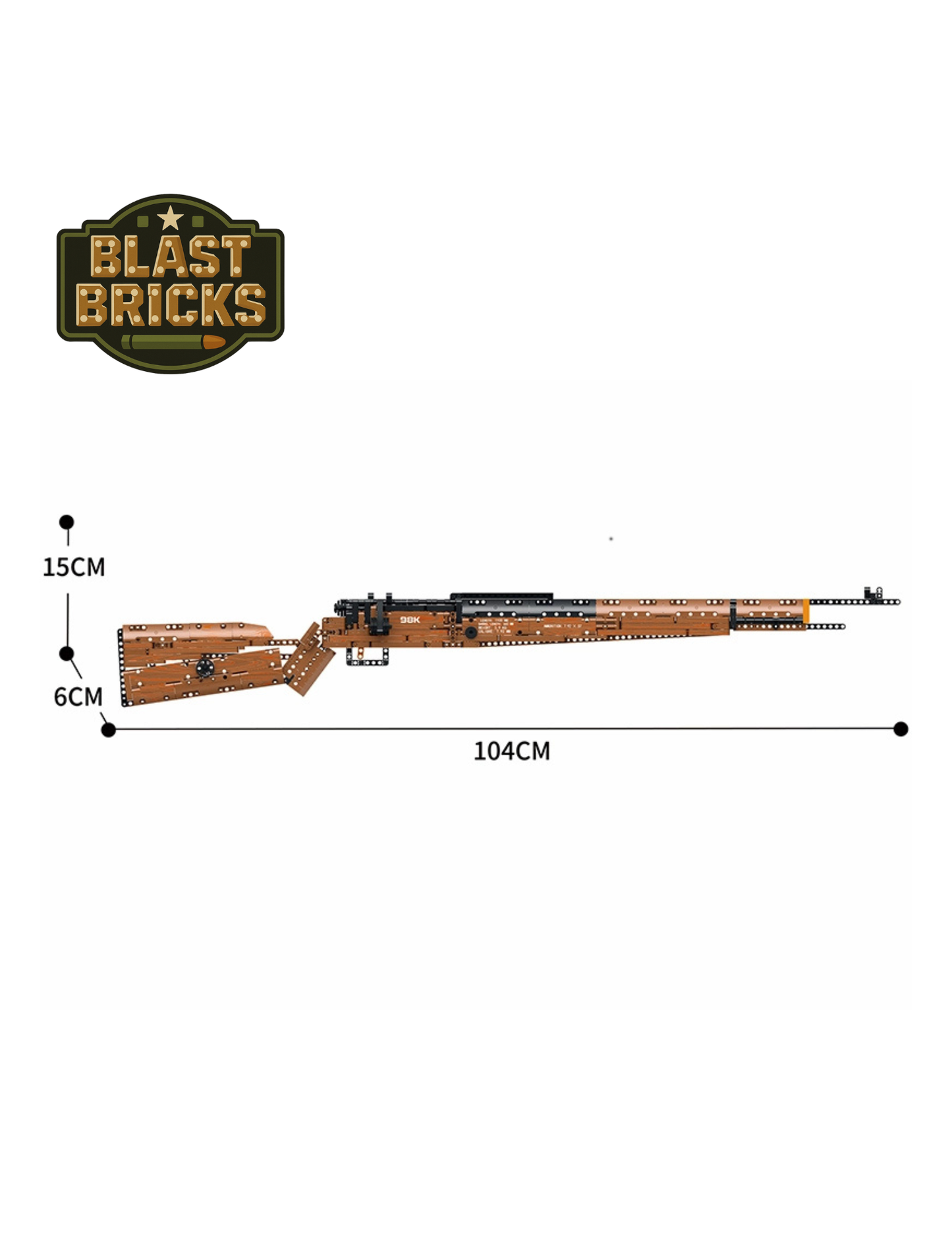 BlastBrick Mauser Rifle 1028) pieces