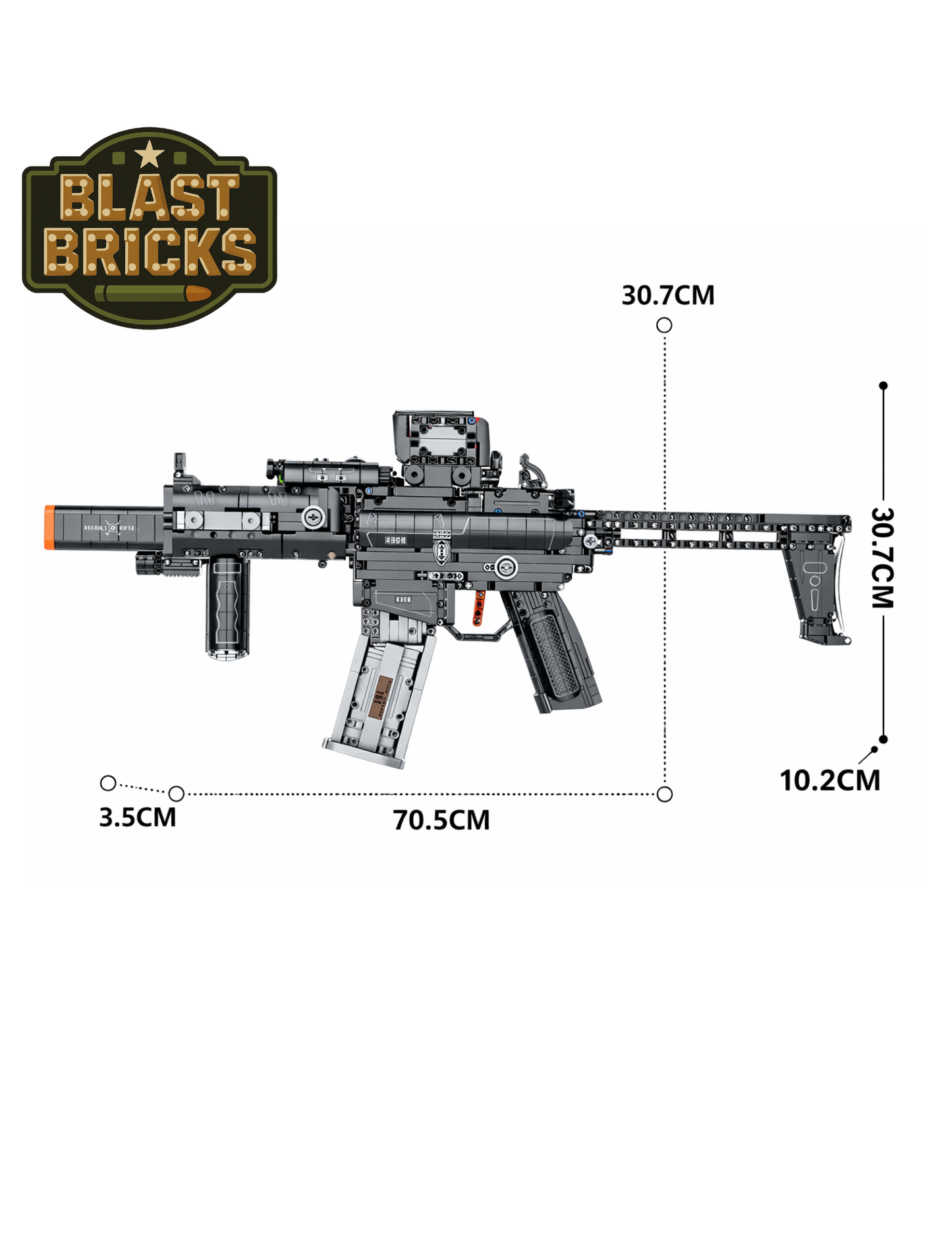 Blastbrick MCX ASSAULT RIFLE(1589)pieces